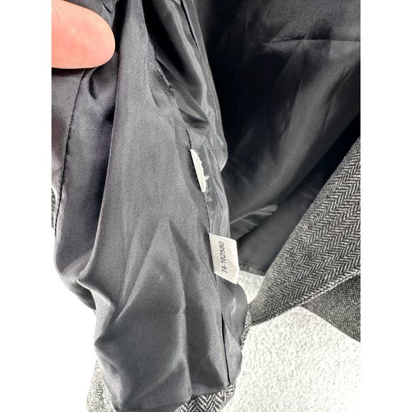 Ann Taylor Petites Womens Jacket Size 0P Dark Gray Long Sleeve Full Button - Picture 13 of 14